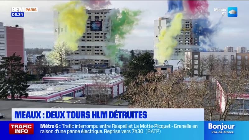 Meaux: deux tours de 17 étages dynamitées