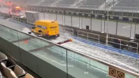 La voie des stands du circuit Gilles-Villeneuve, à Montréal le 16 juin 2022