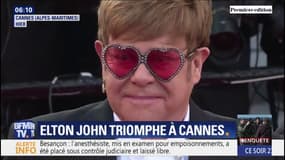 L'émotion d'Elton John après la diffusion de son biopic "Rocketman" à Cannes 