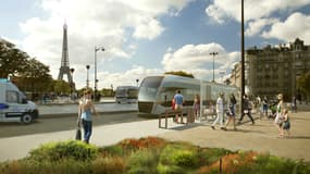 Anne Hidalgo veut mettre en place un bus-tram électrique dans Paris.