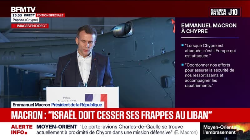 Guerre au Moyen-Orient: "La présence française mobilisera 8 frégates, deux porte-hélicoptères amphibies et notre porte-avions", indique Emmanuel Macron