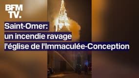 Pas-de-Calais: un incendie ravage l'église de l'Immaculée-Conception de Saint-Omer 