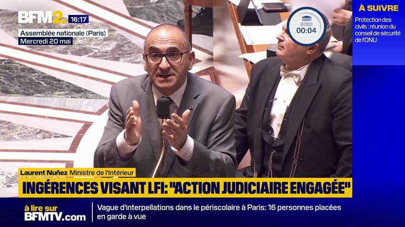 Soupçons d'ingérence numérique étrangère visant LFI : "Une action judiciaire est engagée", annonce Laurent Nuñez
