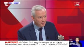 Bruno Le Maire:  "Notre objectif est de revenir à une inflation plus raisonnable, elle doit baisser dans le courant de l'année 2023"