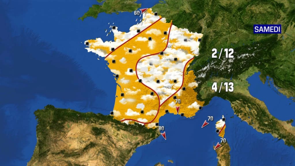 Prévisions météo samedi 6 novembre 2021 Prévisions météo samedi 6 novembre 2021