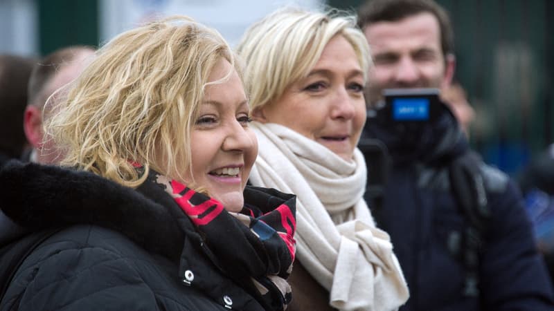 Sophie Montel et Marine Le Pen, le 23 janvier dernier.