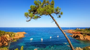 Crique dans le massif de l’Esterel, sur la Côte d’Azur