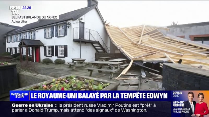 L'Irlande et le Royaume-Uni balayés par la tempête Eowyn