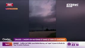 Les orages ont fait deux morts en Mayenne et dans le Tarn-et-Garonne