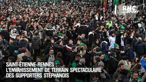 Saint-Étienne-Rennes : L’envahissement de terrain spectaculaire des supporters stéphanois