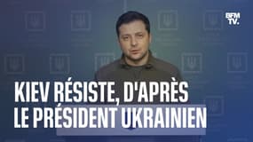 Le président ukrainien assure que l'armée a "résisté et repoussé les attaques" de la Russie à Kiev