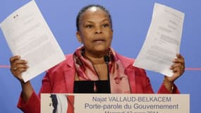 Christiane Taubira est intervenue lors du point presse en marge du Conseil des ministres.