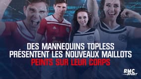 Des mannequins topless présentent les nouveaux maillots peints sur leur corps 