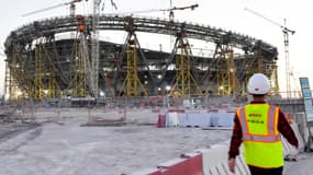 Les travaux d'un stade pour le Mondial au Qatar en février 2020