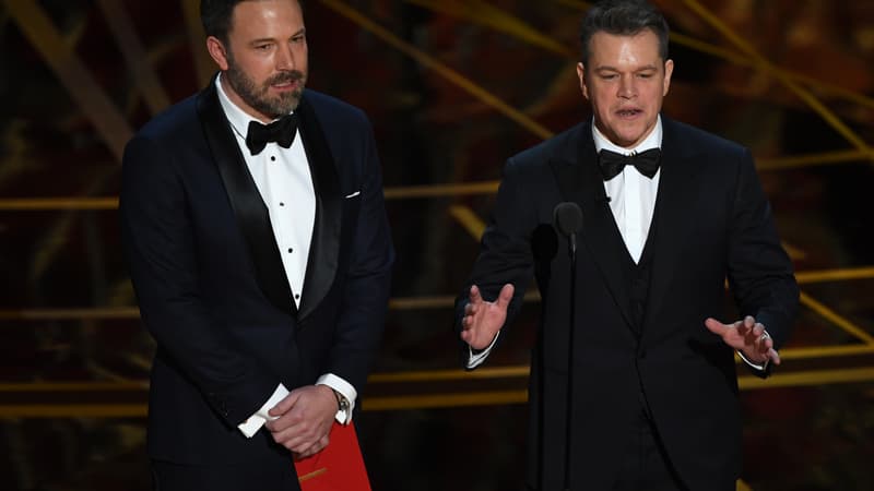 Ben Affleck et Matt Damon aux Oscars, en février 2017