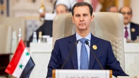 L'ex-président syrien Bachar al-Assad assistant à une réunion internationale à Ryad, photo fournier par l'agence de presse saoudienne SPA, le 11 novembre 2023