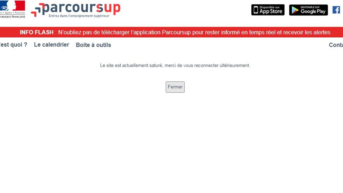 Le site de Parcoursup saturé Le site de Parcoursup saturé