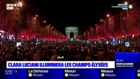 Paris: Clara Luciani allumera les illuminations de Noël sur les Champs-Elysées