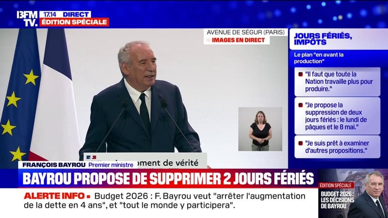 Budget 2026: François Bayrou assure que son plan 