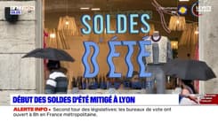 Mauvais temps, élections législatives: début des soldes d'été mitigé à Lyon