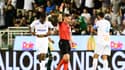 Geoffrey Kondogbia expulsé lors du 3e tour de qualification aller de la Ligue des champions entre le Panathinaïkos et l'OM (1-0), le 9 août 2023