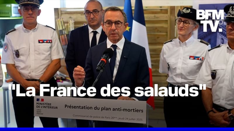 Tirs de mortiers: Bruno Retailleau dénonce la France des salauds