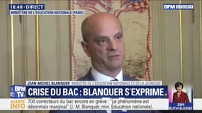 Grève des correcteurs: Jean-Michel Blanquer estime que "de la part de ces personnes, c'est une perte complète du sens du service public"