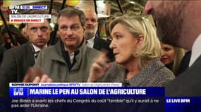 Au Salon de l'agriculture, Marine Le Pen réaffirme son soutien à Jordan Bardella