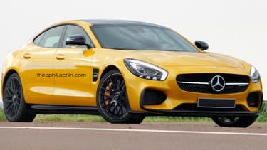 Une vue d'artiste d'une future Mercedes-AMG GT 4