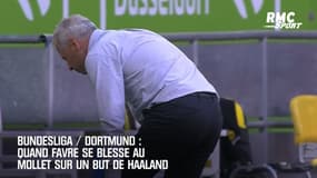 Bundesliga / Dortmund: Quand Favre se blesse au mollet sur un but de Haaland