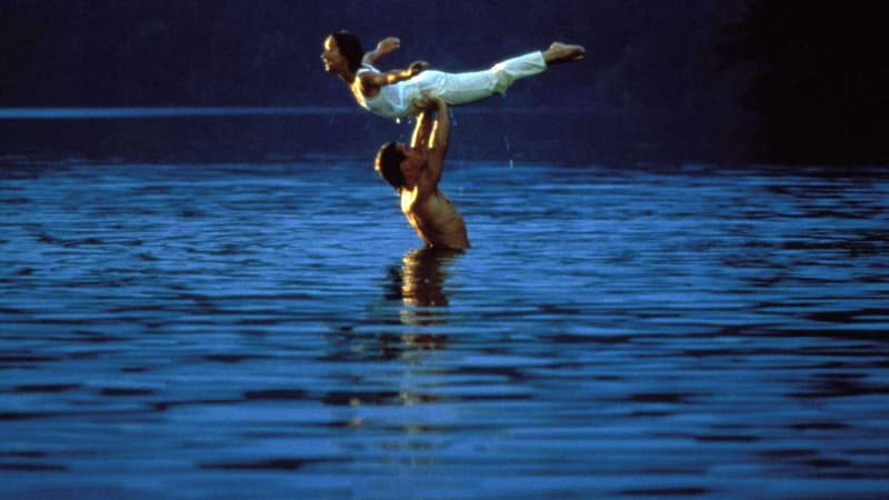 Jennifer Grey, Patrick Swayze et le Mountain Lake dans "Dirty Dancing"