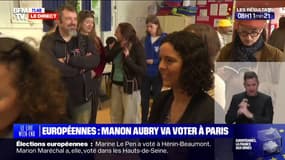 Élections européennes: Manon Aubry vote à Paris