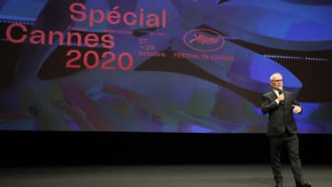Thierry Frémaux lors de l'édition symbolique du Festival de Cannes le 27 octobre 2020