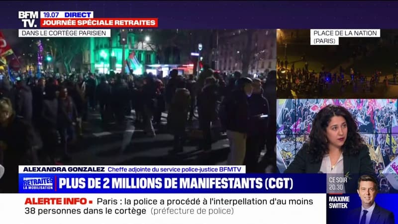 Retraites: le ministère de l'Intérieur annonce 1,1 million de manifestants dont 80.000 à Paris
