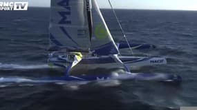 Voile - Gabart et son nouveau bateau 