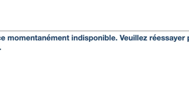Le message d'erreur Ameli