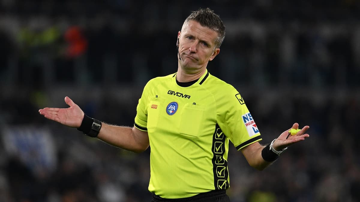 Daniele Orsato on the whistle for the semi-final second leg