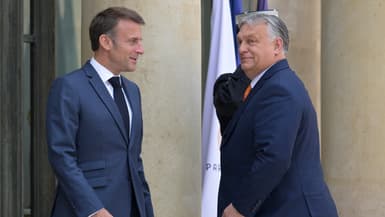 Emmanuel Macron et Viktor Orban, le 26 juin 2024, à l'Élysée