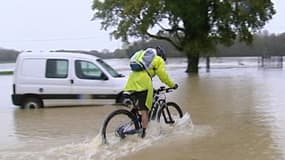 Inondation à Fontaines en Saône-et-Loire, mardi.