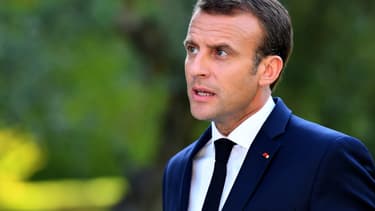 Emmanuel Macron en conférence de presse au Vatican en juin dernier.