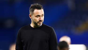 Roberto De Zerbi lors du match de League Cup entre Chelsea et Brighton (1-0), le 27 septembre 2023