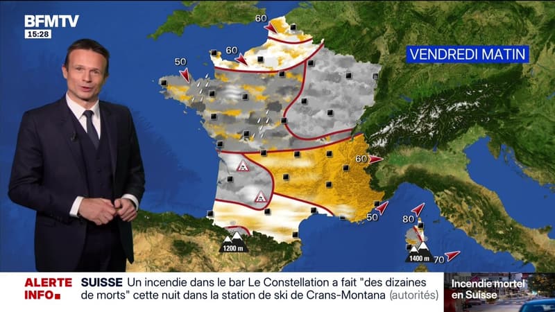 La météo pour ce vendredi 2 janvier 2026