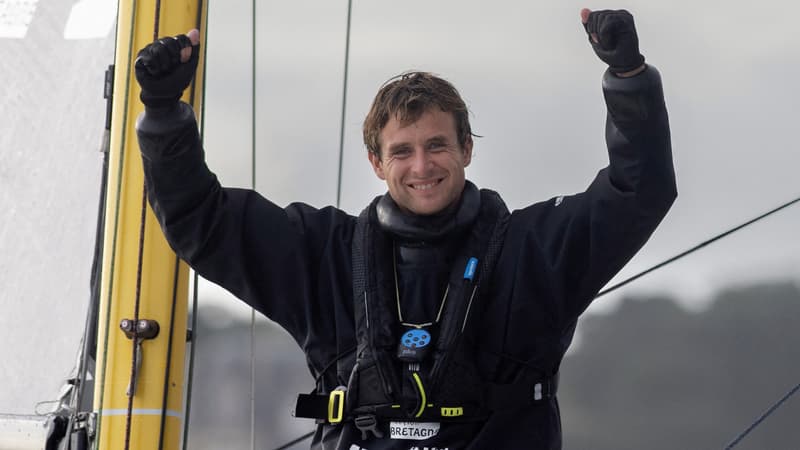 Le skippeur Tom Laperche, à Saint-Nazaire le 7 septembre 2022