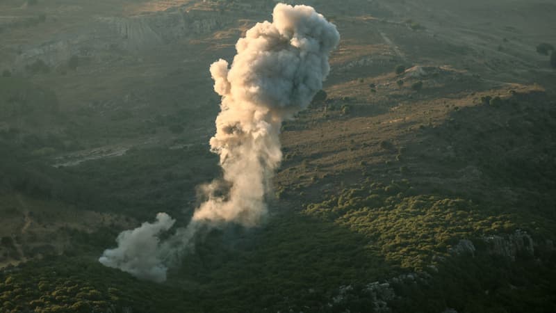 De la fumée après une frappe israëlienne dans le sud du Liban. 