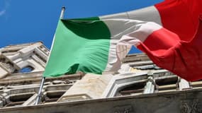Le drapeau italien, à Rome. 