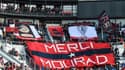 Une banderole des supporters toulonnais pour fêter Mourad Boudjellal après son départ du RCT.