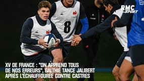 XV de France : "On apprend de nos erreurs", Galthié tance Jalibert après l'échauffourée contre Castres