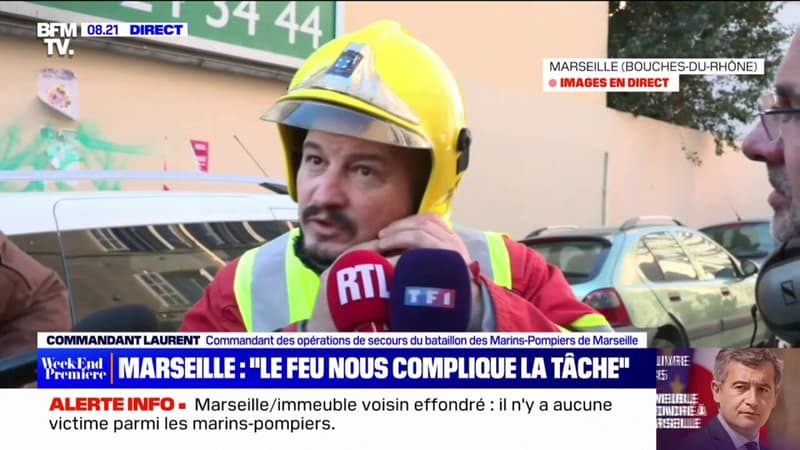 Effondrement à Marseille: le commandant des opérations de secours du bataillon des marins-pompiers évoque 80 personnes évacuées