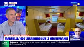 Marseille: le directeur commercial de Corsica Linea revient sur les aménagements effectués sur le ferry pour accueillir des réfugiés ukrainiens