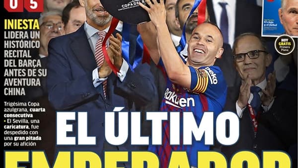 Iniesta à la Une de Marca